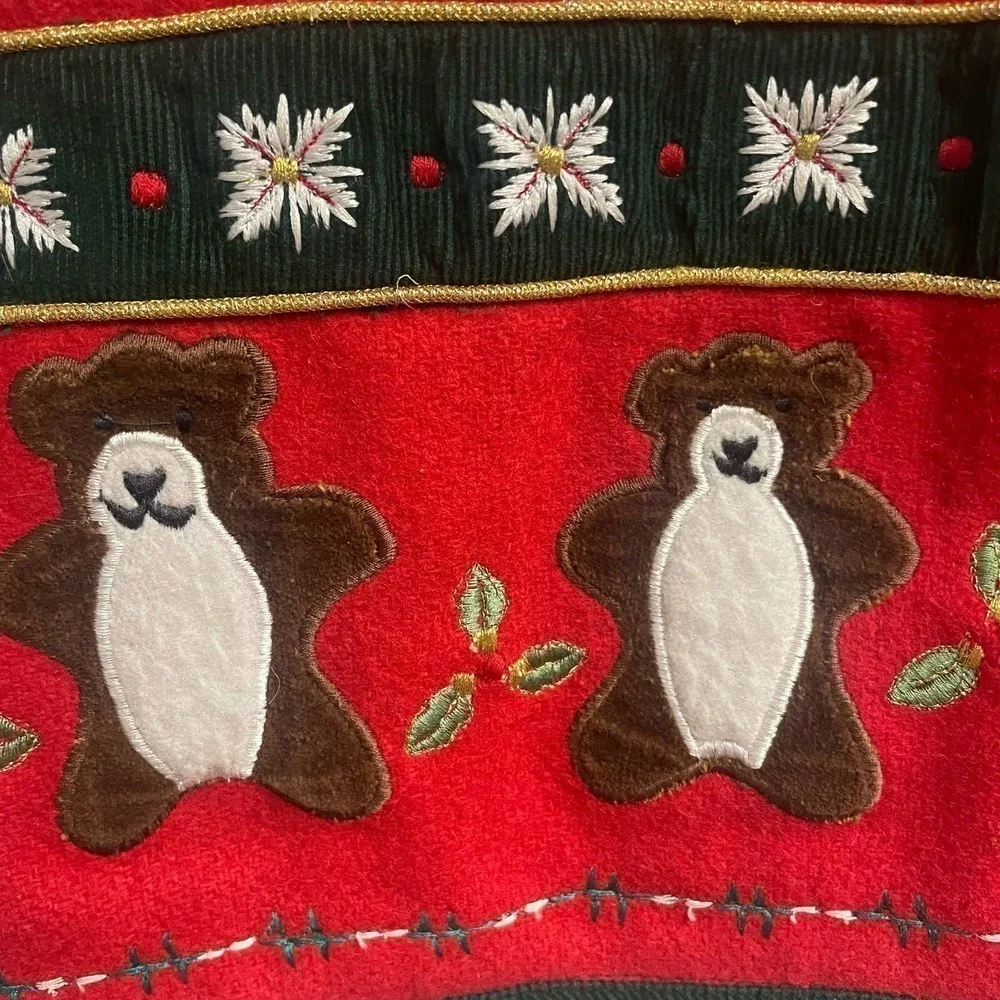 Vintage Christmas Wool Vest, Size Large, Life Style Embroidered